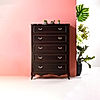 Callisto Wooden 5 Chest of Drawers (Dark Walnut Finish)