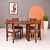 Melton Wooden 4 Seater Dining Table in Natural Finish