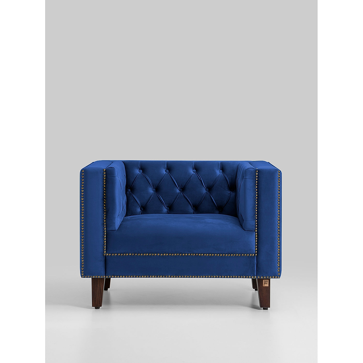 Manchester 1 Seater Velvet Sofa In