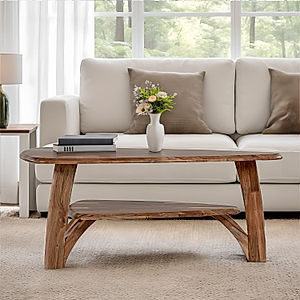 Lukas Wooden Coffee Table in Natural Finish