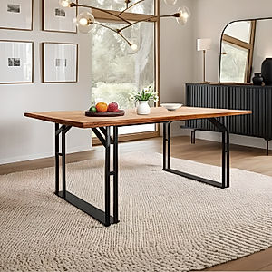 Danish Wooden 6 Seater Dining Table (Natural Finish)