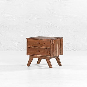 Greek Wooden Bedside Table in Natural Finish