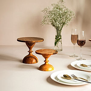 Basal Wooden Cake Stand