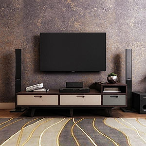 Chicago Wooden TV Unit in Dark Walnut Finish