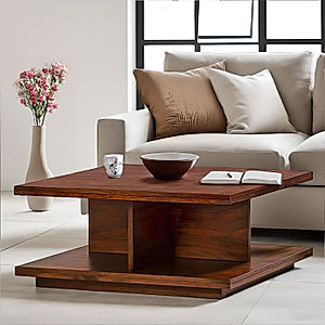 California Wooden Center Table in Teak Finish