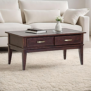 Oxford Wooden Center Table in Dark Walnut Finish