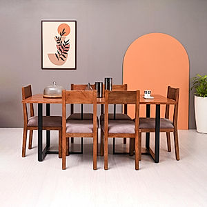 Austin Wooden 6 Seater Dining Table 