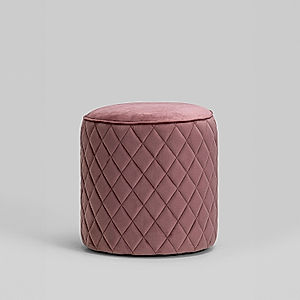 Mable Ottoman (Velvet, Mauve)