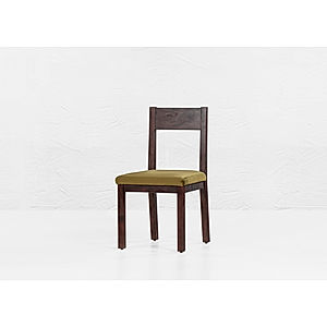 Orion Wooden Dining Chair (Velvet, Green) - Set of 2