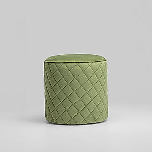 Mable Ottoman (Velvet, Green)