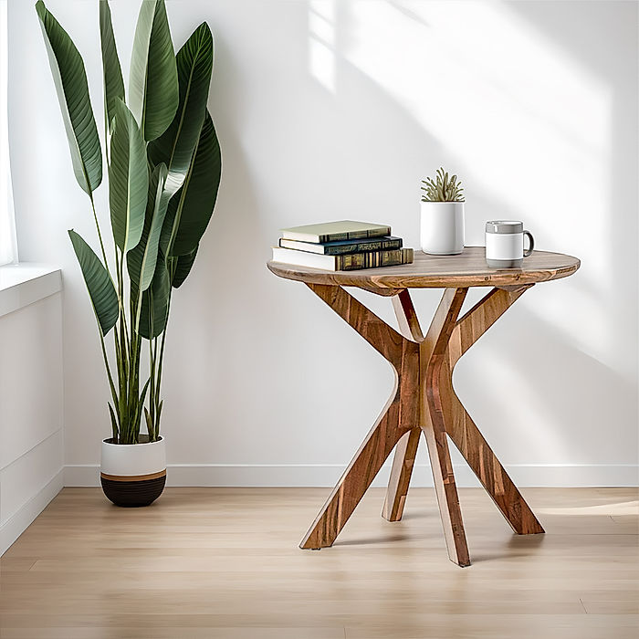 X Wooden Coffee Table in Natural Finish