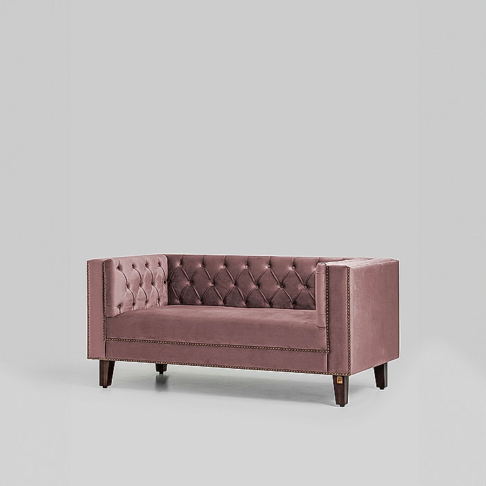 Manchester 2 seater Velvet Sofa in Mauve Color