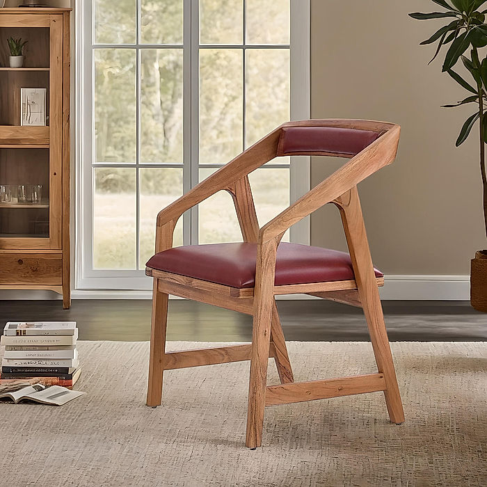 Suzi Wooden Accent chair - Natural Finish