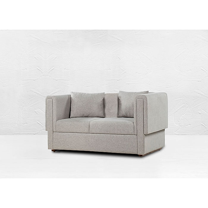 California 2 Seater Grey Linen Fabric Sofa