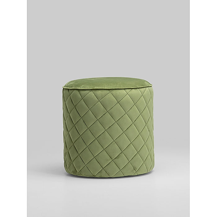 Mable Ottoman (Velvet, Green)