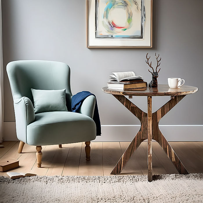 X Wooden Coffee Table in Natural Finish