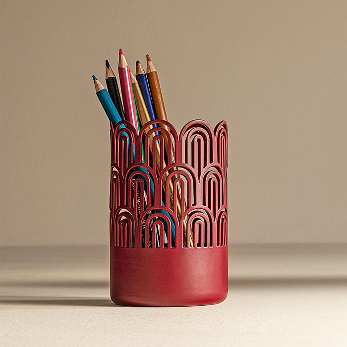 Notch Desk Organizer (maroon)