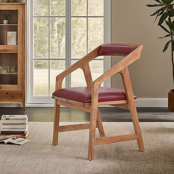 Suzi Wooden Accent chair - Natural Finish