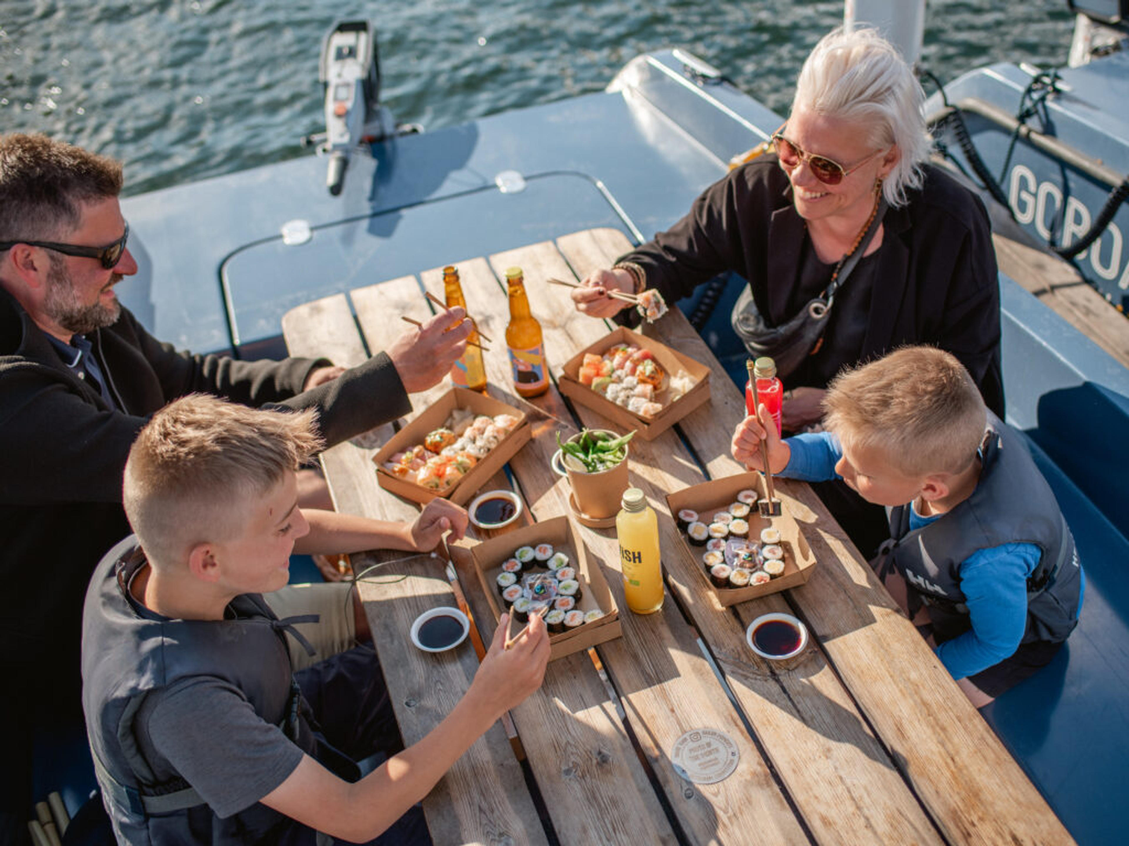 GoBoat picnic on the water