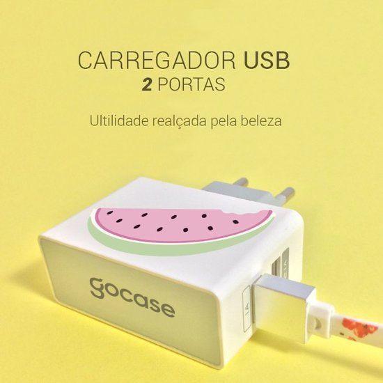 Carregador Personalizado iPhone/Android Duplo USB de Parede Gocase - Cherry  Garden - Gocase
