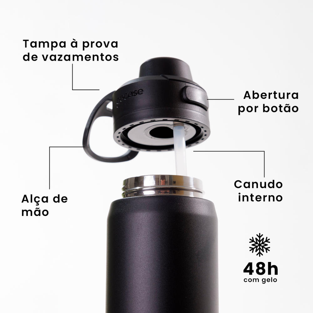 Garrafa Térmica Flip Pro + Ebook - CBF - Brasil Core - Flip Pro 750ml - Ebook