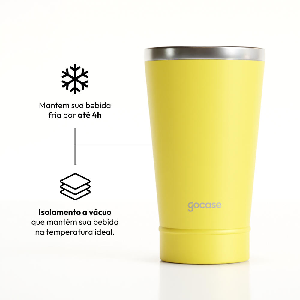 Copo Térmico Cerveja + Ebook - CBF - Uniforme 01 Personalizado - 470ml