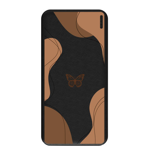 Carregador Portátil Fast Charge -  Formas Abstratas com Borboleta