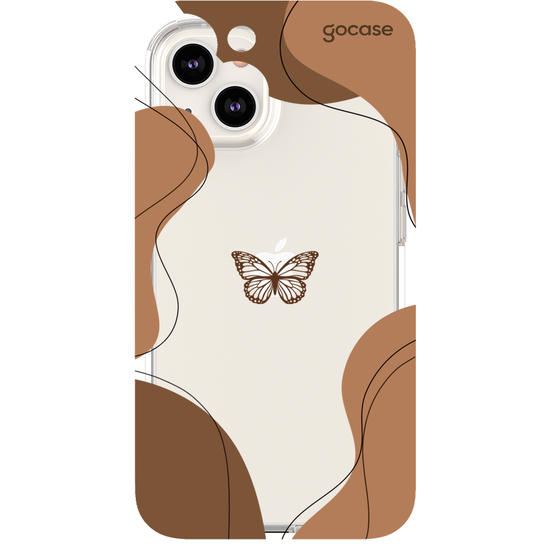 Capinha para celular Capinha Para Celular -  Formas Abstratas com Borboleta