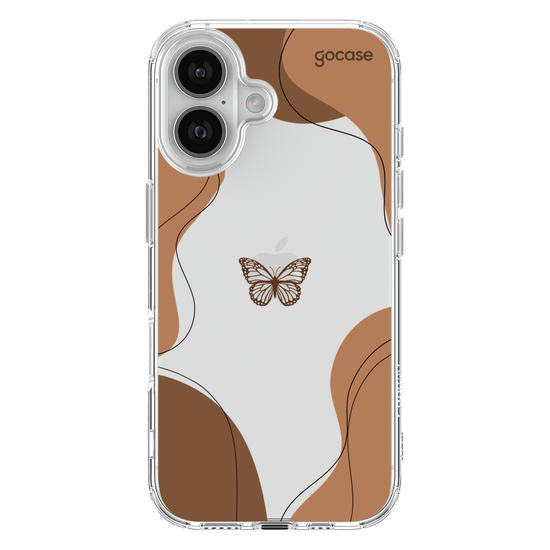 Capinha para celular Capinha Para Celular -  Formas Abstratas com Borboleta
