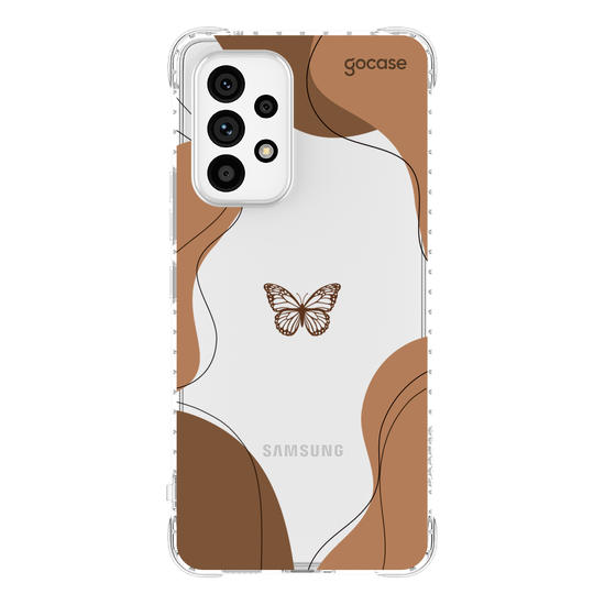 Capinha para celular Capinha Para Celular -  Formas Abstratas com Borboleta