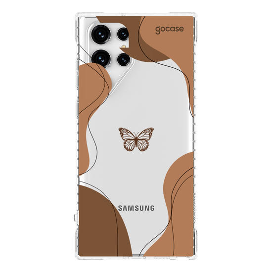 Capinha para celular Capinha Para Celular -  Formas Abstratas com Borboleta