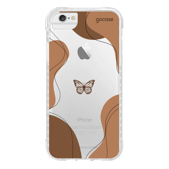 Capinha para celular Capinha Para Celular -  Formas Abstratas com Borboleta