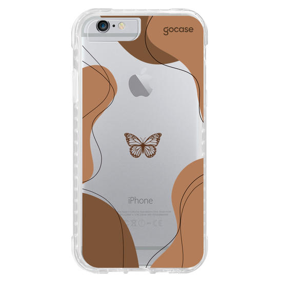 Capinha para celular Capinha Para Celular -  Formas Abstratas com Borboleta