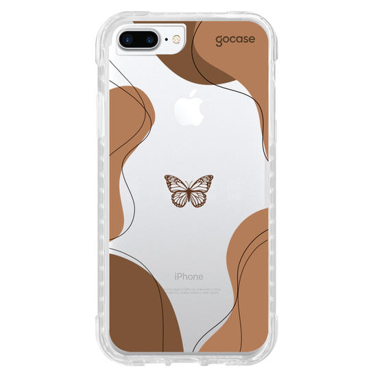 Capinha para celular Capinha Para Celular -  Formas Abstratas com Borboleta