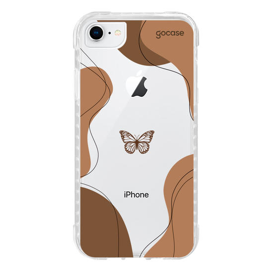Capinha para celular Capinha Para Celular -  Formas Abstratas com Borboleta
