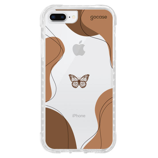 Capinha para celular Capinha Para Celular -  Formas Abstratas com Borboleta