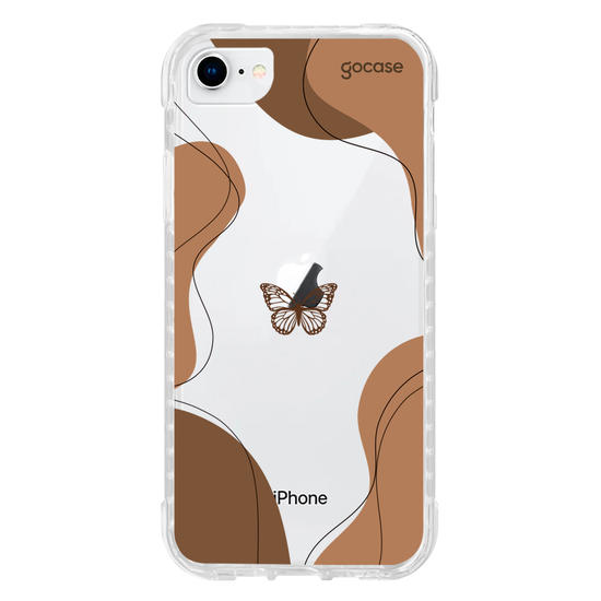 Capinha para celular Capinha Para Celular -  Formas Abstratas com Borboleta
