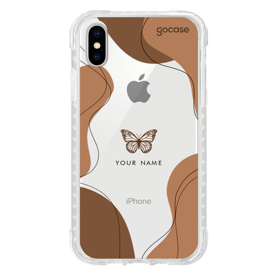 Capinha para celular Capinha Para Celular -  Formas Abstratas com Borboleta