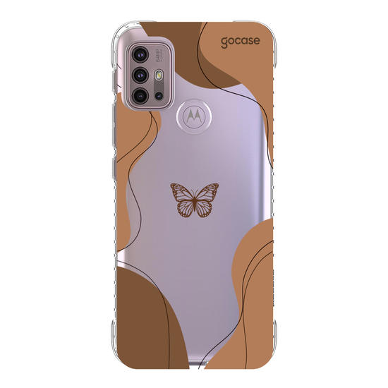 Capinha para celular Capinha Para Celular -  Formas Abstratas com Borboleta