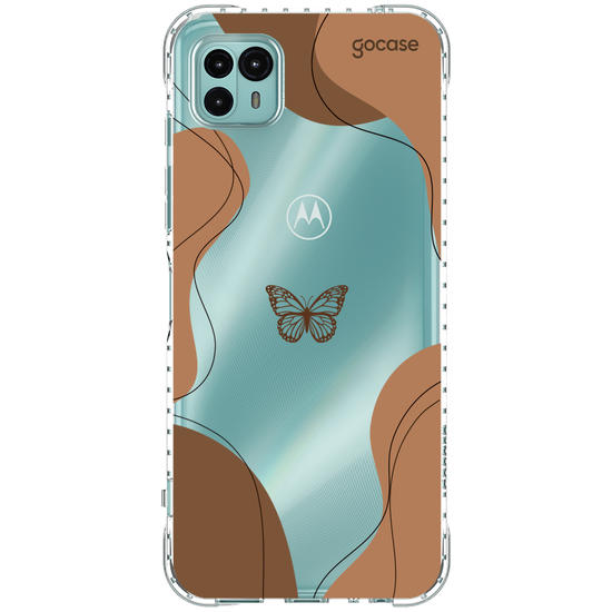 Capinha para celular Capinha Para Celular -  Formas Abstratas com Borboleta