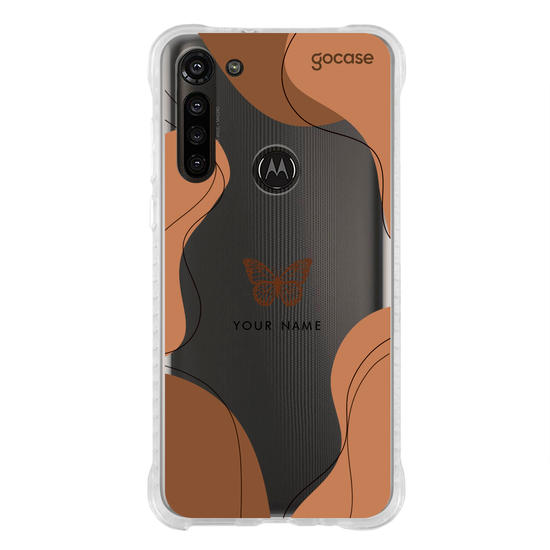 Capinha para celular Capinha Para Celular -  Formas Abstratas com Borboleta Capinha para celular Capinha Para Celular -  Formas Abstratas com Borboleta