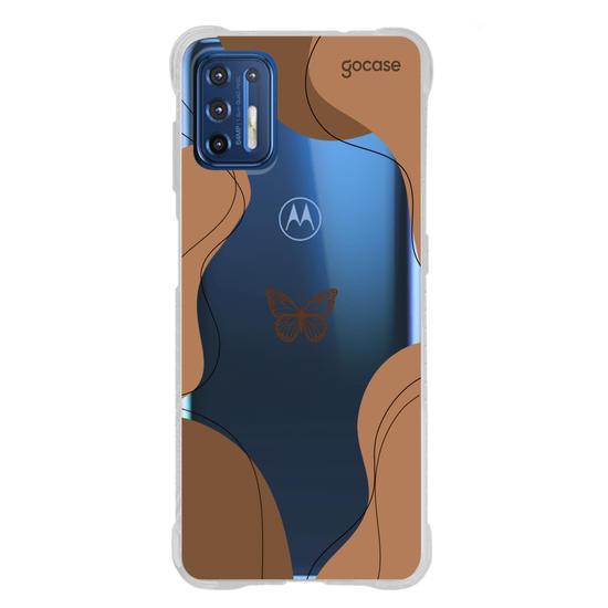 Capinha para celular Capinha Para Celular -  Formas Abstratas com Borboleta