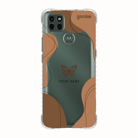 Capinha para celular Capinha Para Celular -  Formas Abstratas com Borboleta