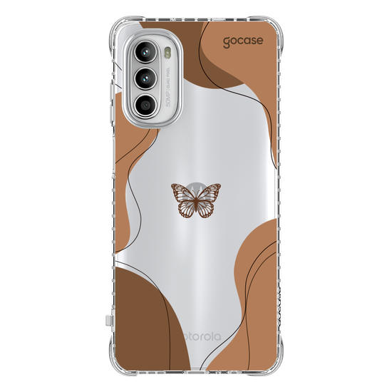 Capinha para celular Capinha Para Celular -  Formas Abstratas com Borboleta