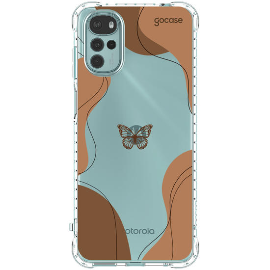 Capinha para celular Capinha Para Celular -  Formas Abstratas com Borboleta