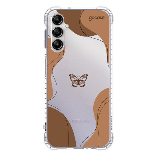 Capinha para celular Capinha Para Celular -  Formas Abstratas com Borboleta