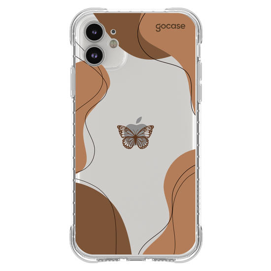 Capinha para celular Capinha Para Celular -  Formas Abstratas com Borboleta