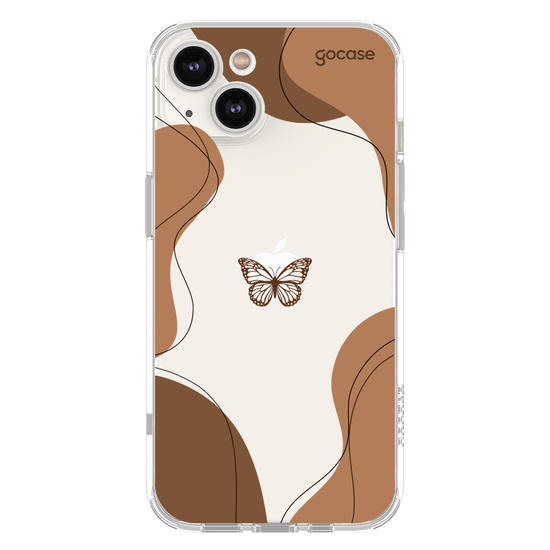 Capinha Para Celular -  Formas Abstratas com Borboleta