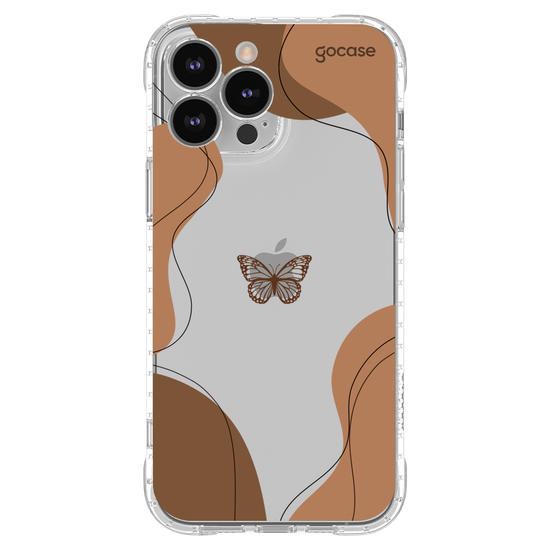 Capinha para celular Capinha Para Celular -  Formas Abstratas com Borboleta