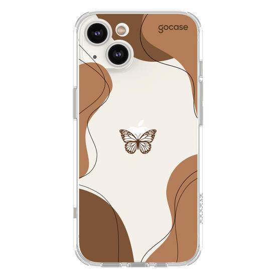 Capinha Para Celular -  Formas Abstratas com Borboleta